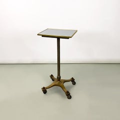 Italian mid-century modern brass and laminate pedestal or coffee table, 1950s