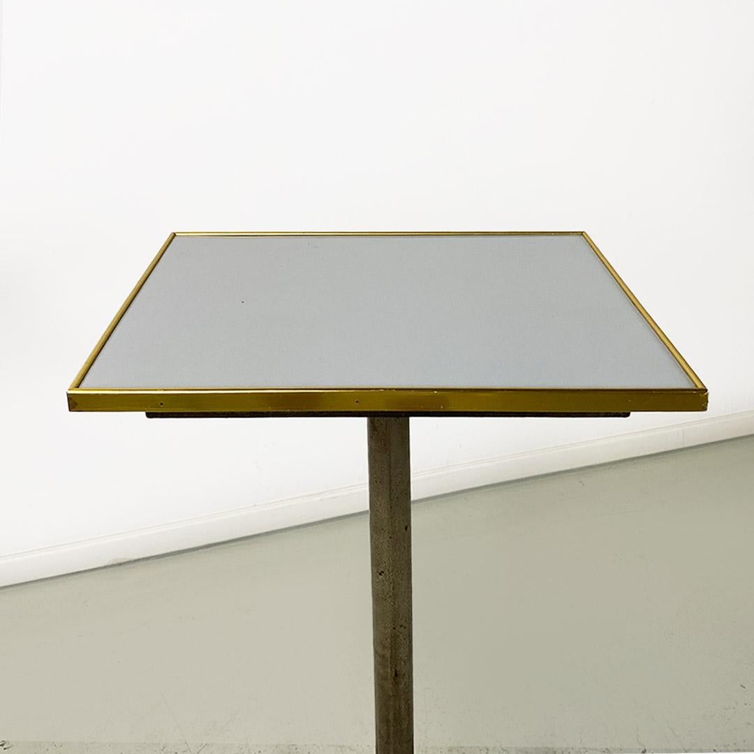 Italian modern antique brass and formica pedestal or side table, ca. 1950. For Sale 1