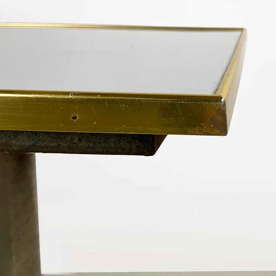 Italian modern antique brass and formica pedestal or side table, ca. 1950. For Sale 2