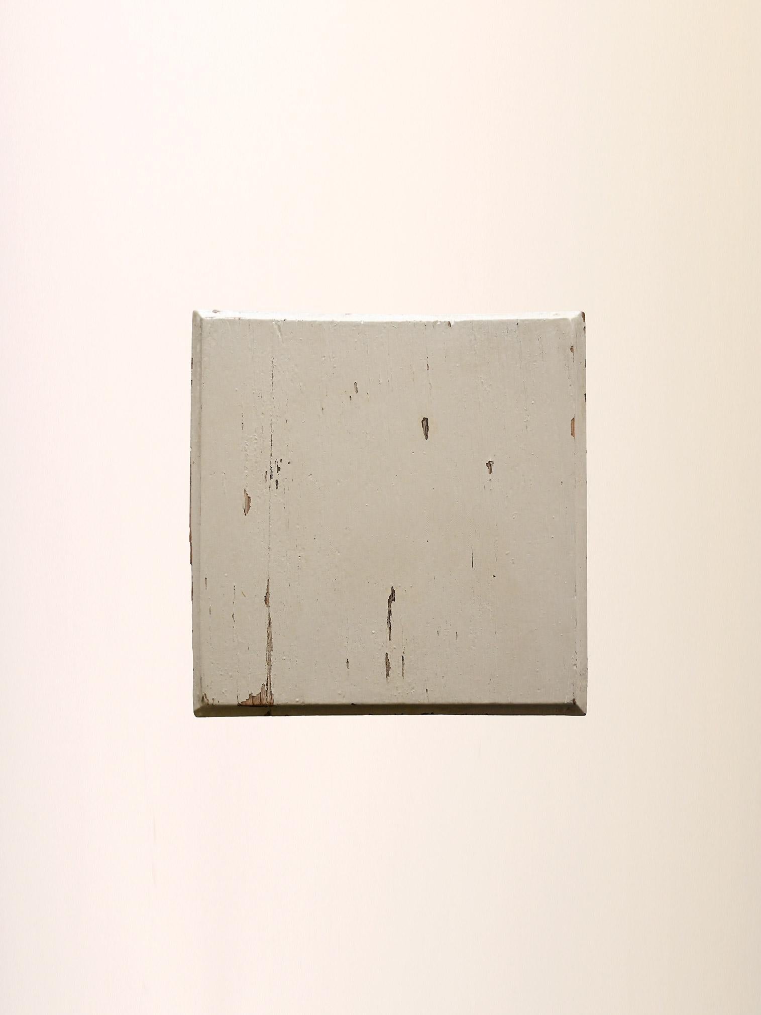 Socle suédois vintage en bois peint en blanc 1