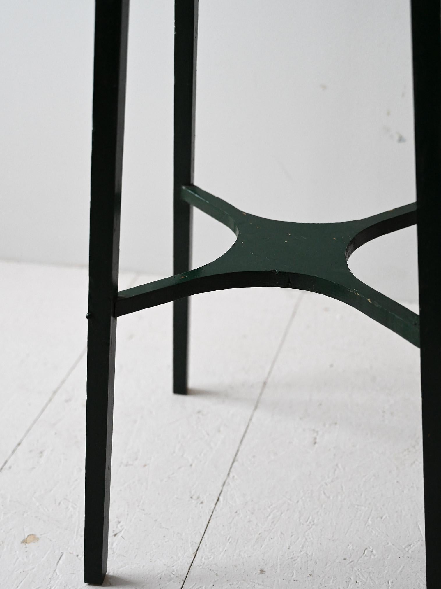 Swedish Socle suédois vintage en bois peint en vert en vente