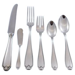 Piedmont by Buccellati Italy Silver Flatware Set for 12 Service 80 Pcs Dinner