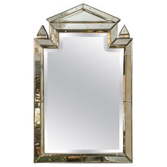 Piedmont Hollywood Regency Style Venetian Mirror Clear Center