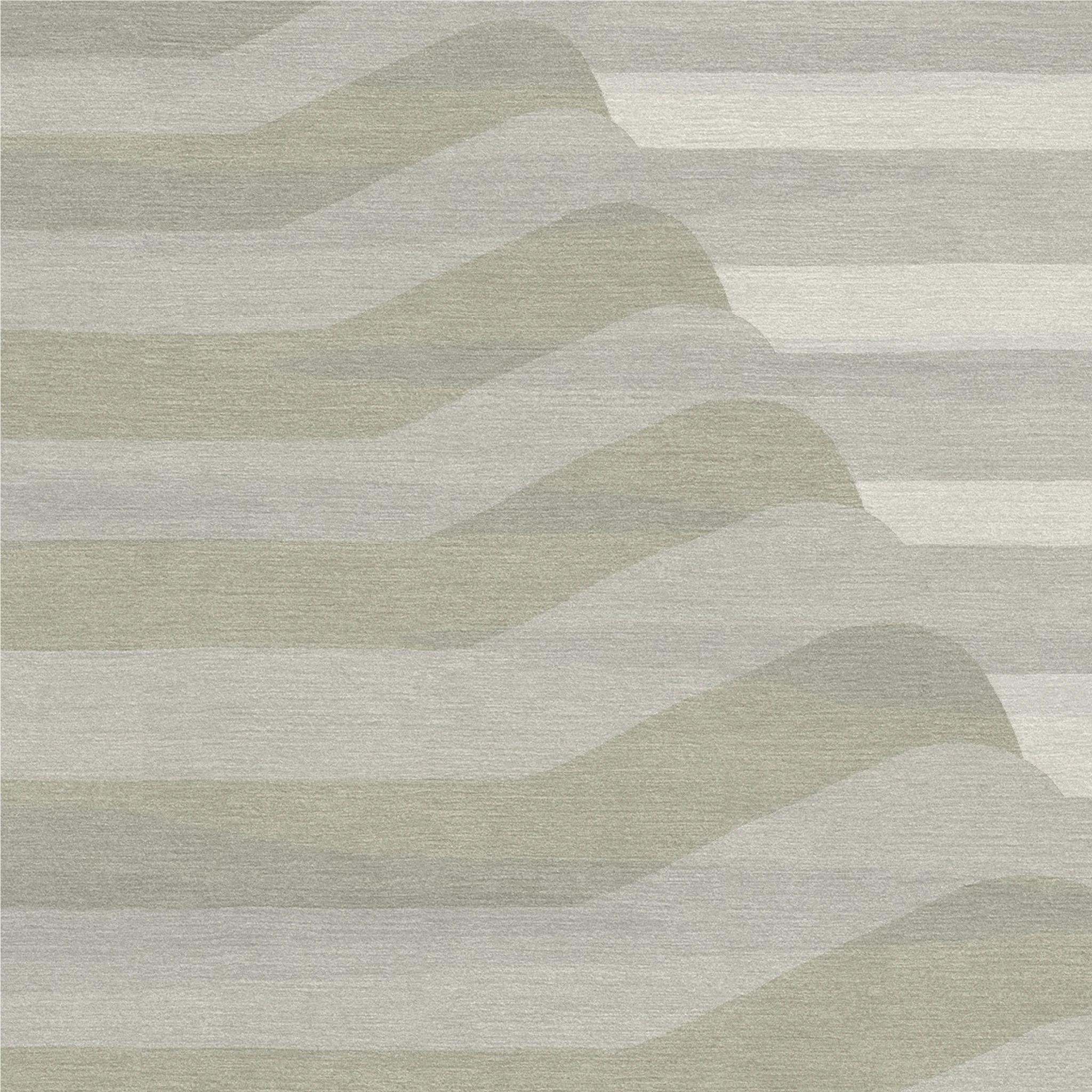 An exquisite piece from the 'Piega' (Italian word for 'crease') collection of rugs designed by architect and designer Giulio Brambilla, this rug will infuse any modern or traditional home with timeless, mid-century style elegance and neutral tones.