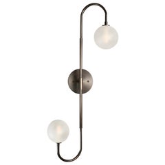 Piega Wall Lamp or Flushmount in Oil-Rubbed Bronze & Glass by Blueprint Lighting
