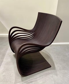 Piegatto Pipo Wenge Wood Lounge Chair
