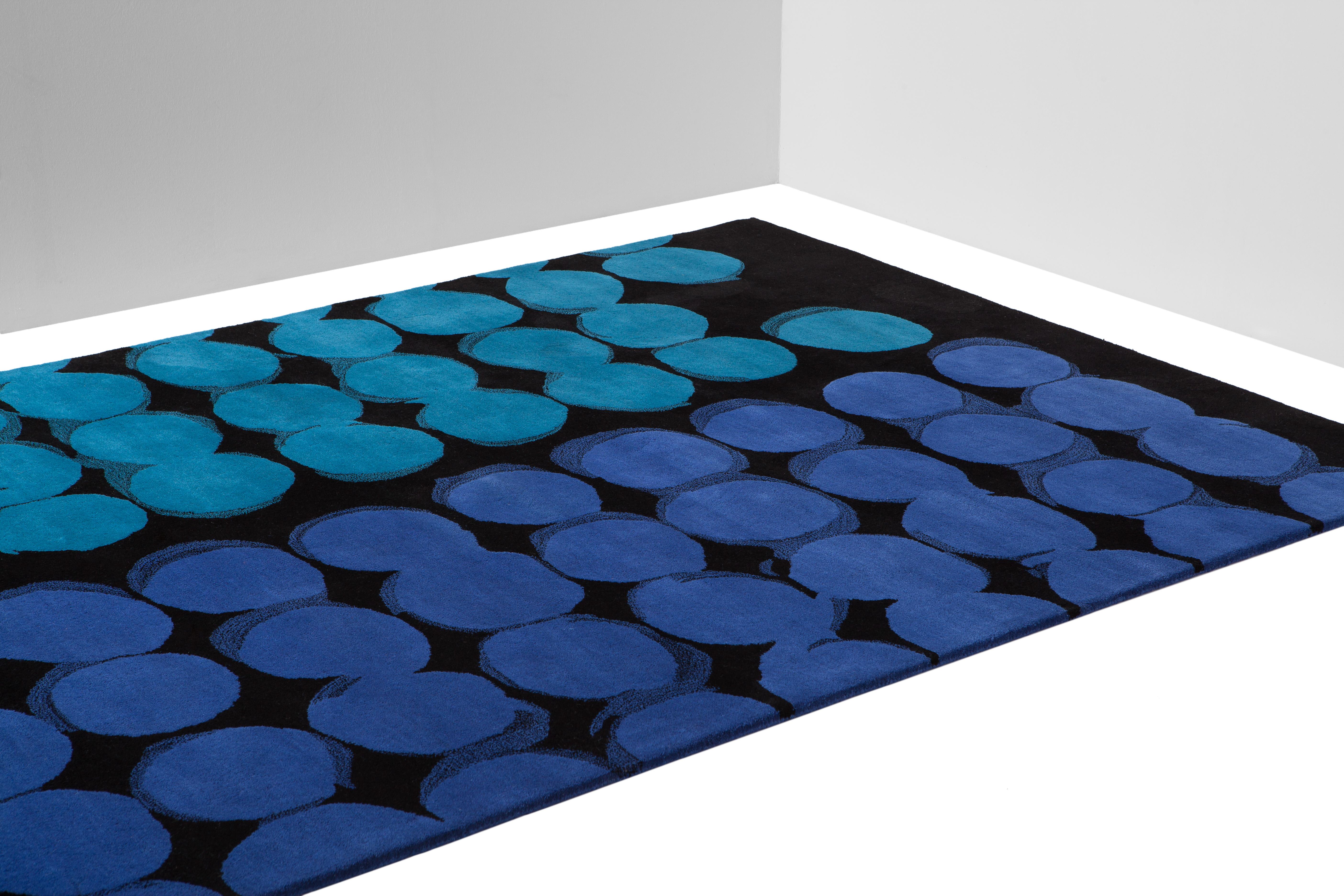 Indian Pienovuoto 1 Carpet, Handtufted, Wool and Viscose, Rosapaki For Sale