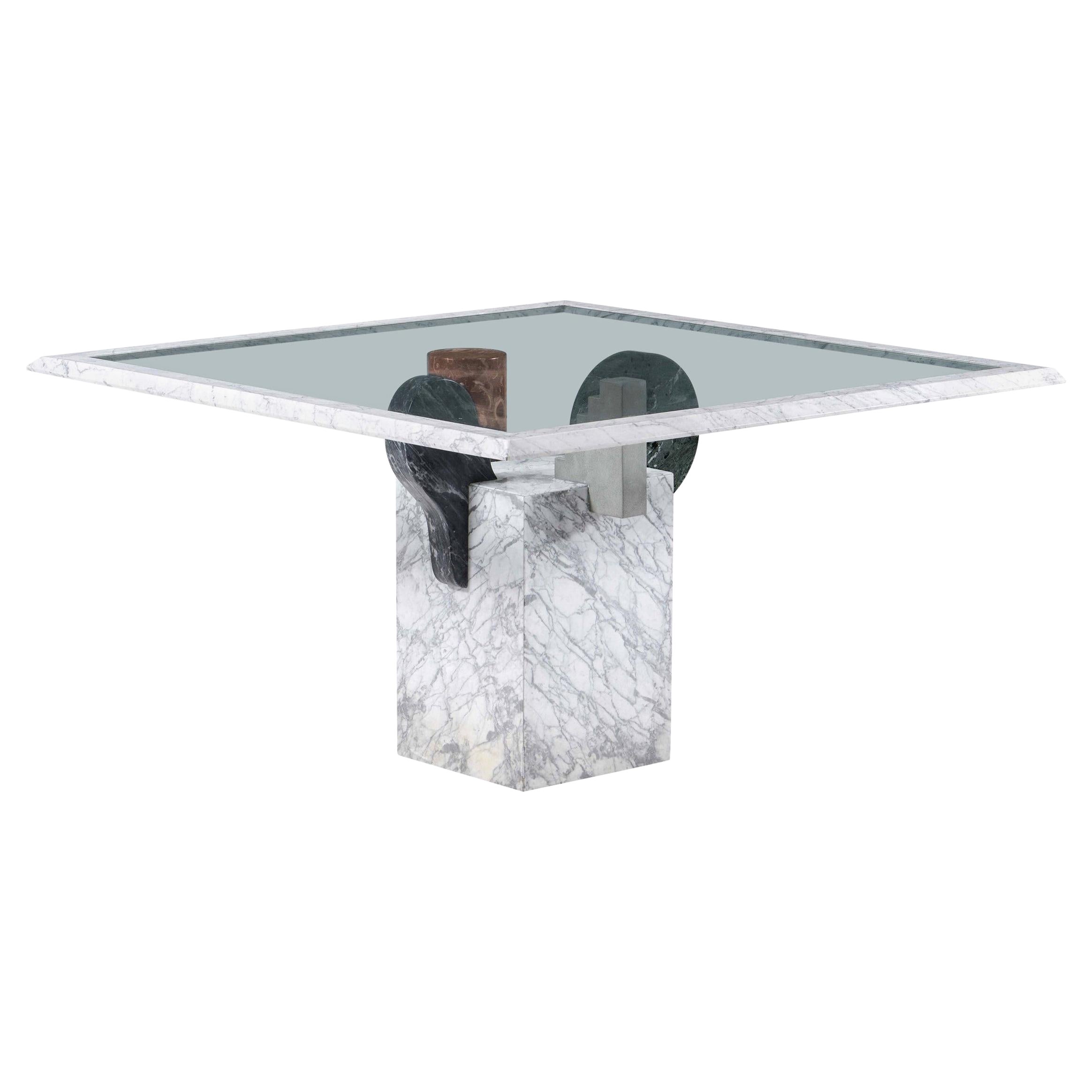Pier Alessandro Giusti and Egidio Di Rosa Brugiana Square Table by Up&Up 1980s For Sale
