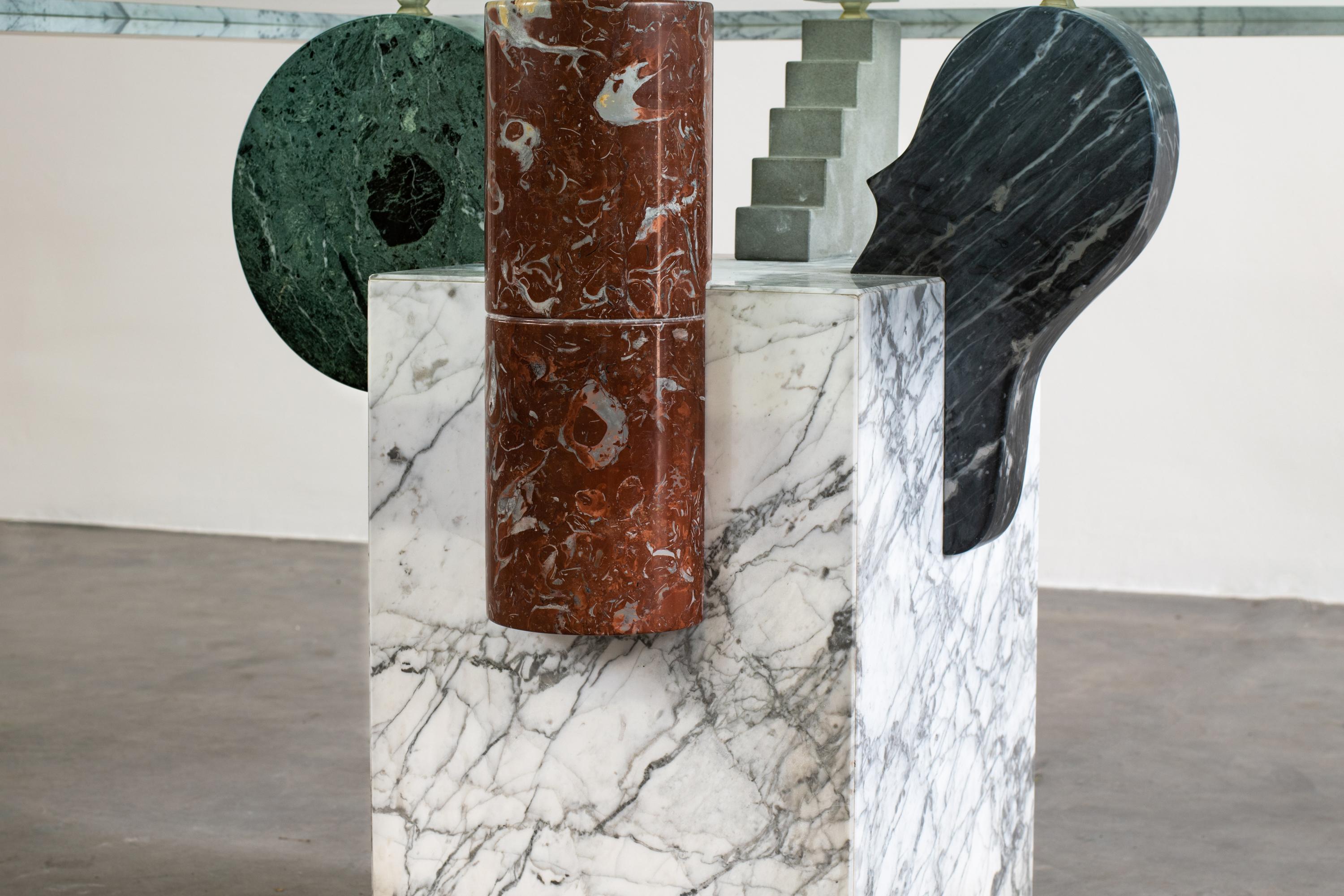 Post-Modern Pier Alessandro Giusti and Egidio Di Rosa Brugiana Square Table by Up&Up 1980s For Sale