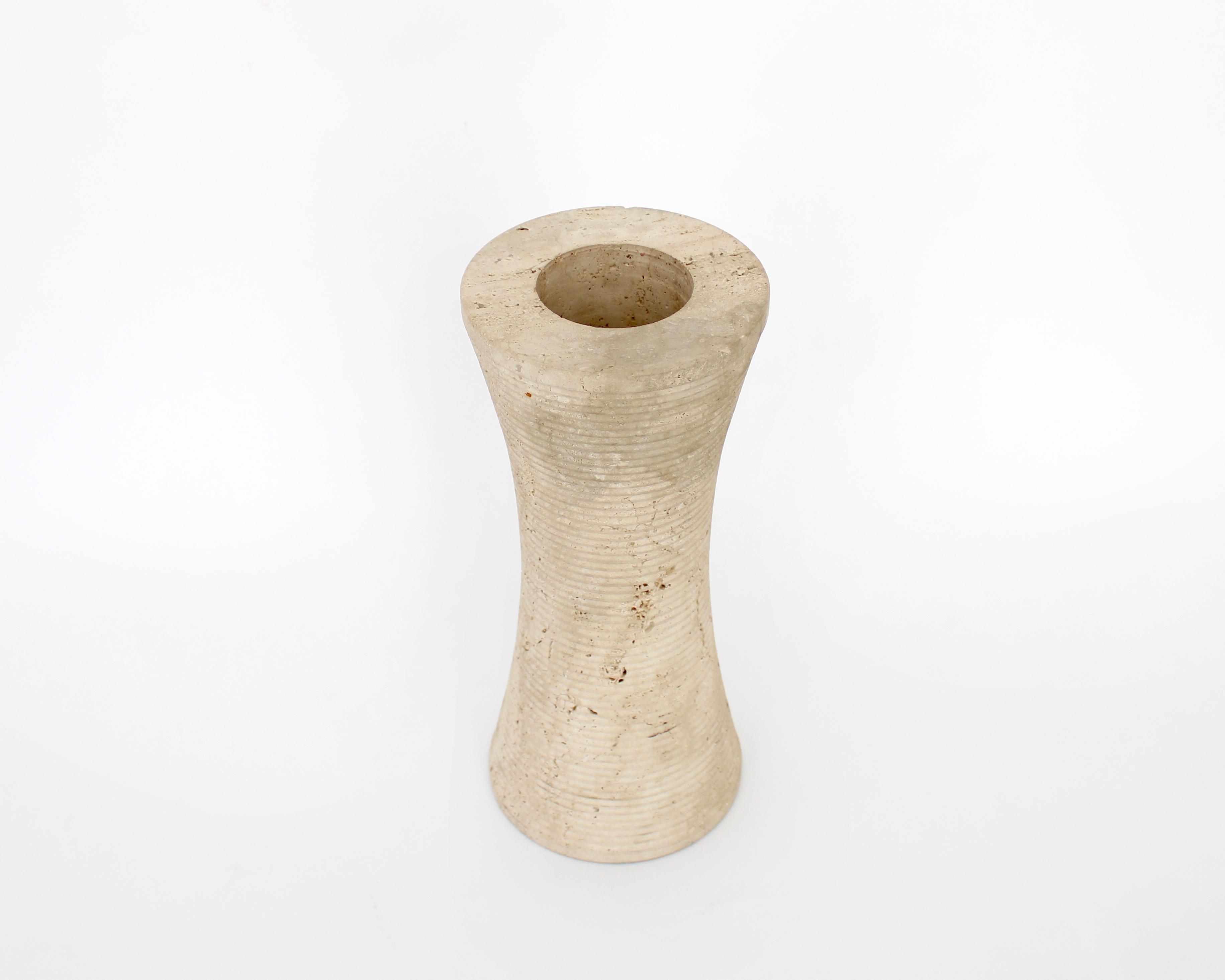 Italiano Pier Alessandro Giusti and Egidio Di Rosa and Pier Alessandro Giusti for Up&Up Travertine Vase Italy, c1970 in vendita