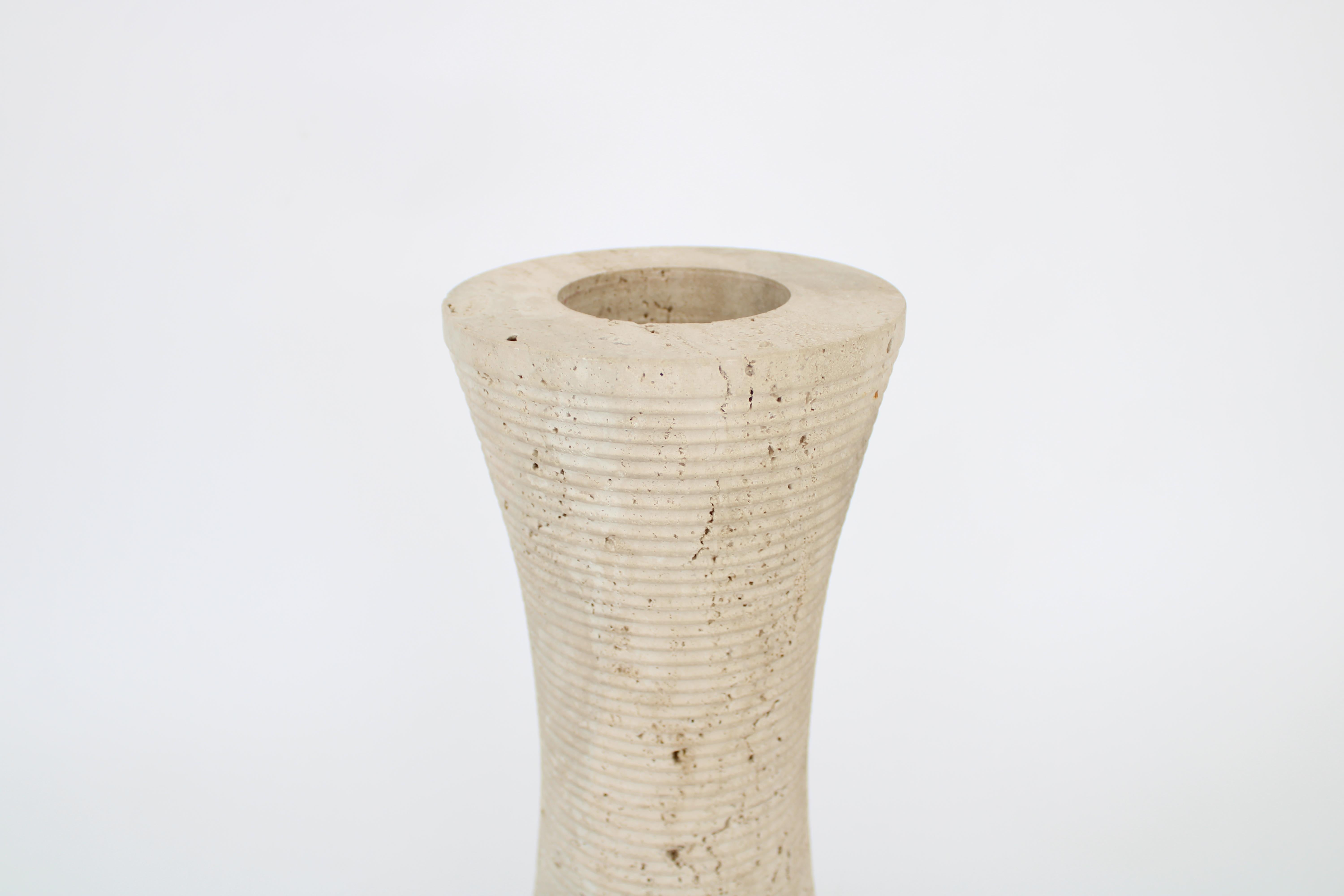 Pier Alessandro Giusti and Egidio Di Rosa and Pier Alessandro Giusti for Up&Up Travertine Vase Italy, c1970 In condizioni buone in vendita a Chicago, IL