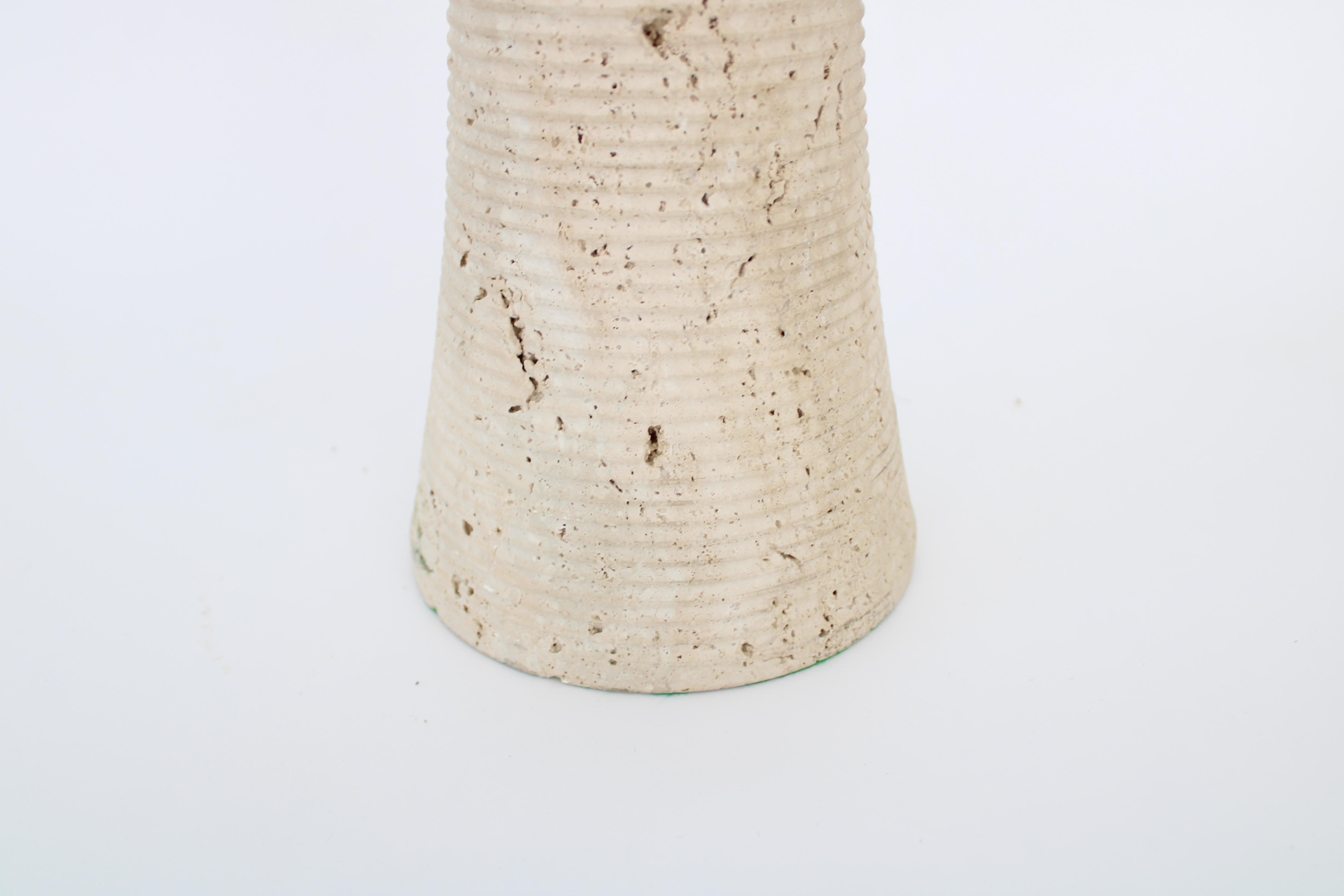 Fine XX secolo Pier Alessandro Giusti and Egidio Di Rosa and Pier Alessandro Giusti for Up&Up Travertine Vase Italy, c1970 in vendita