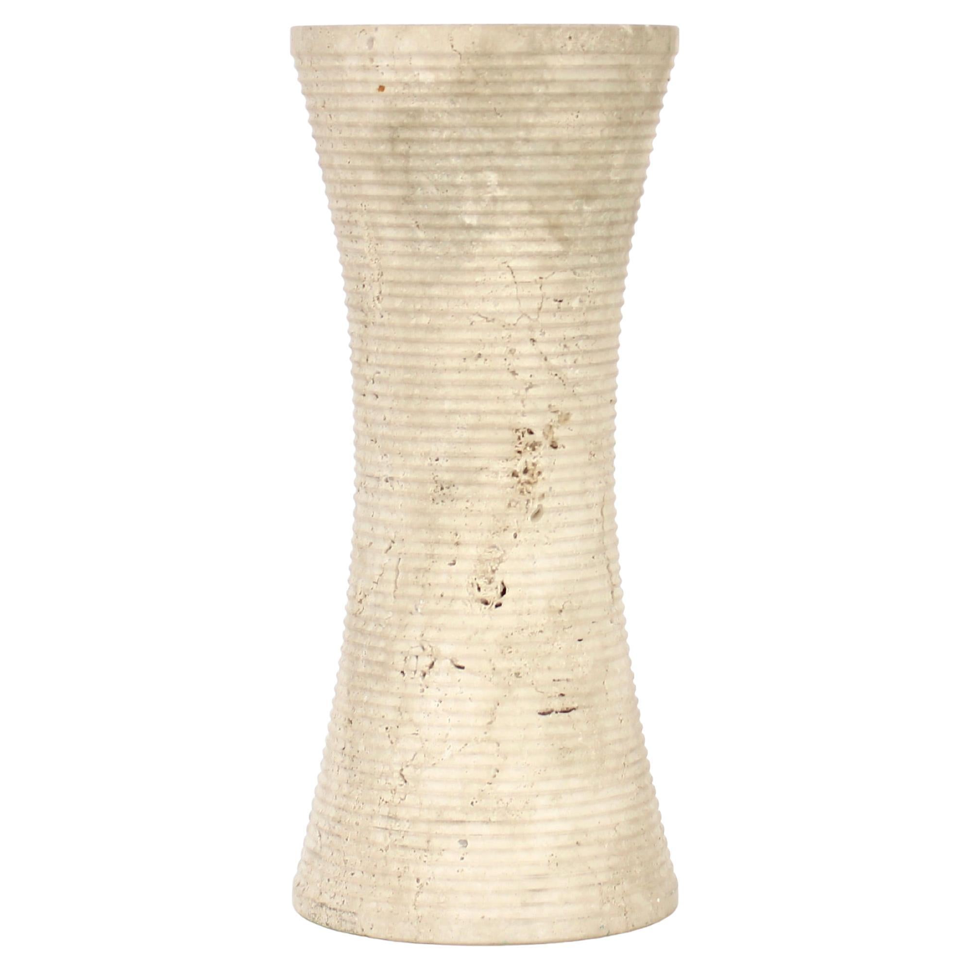 Pier Alessandro Giusti and Egidio Di Rosa and Pier Alessandro Giusti for Up&Up Travertine Vase Italy, c1970 in vendita