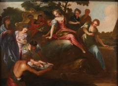 Découverte de Moïse Dandini 17ème Siècle Peinture Huile sur toile Vieux maître Italie Art