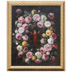 Pier Francesco Cittadini (attr.), Ghirlanda di Fiori con Gesù Fanciullo