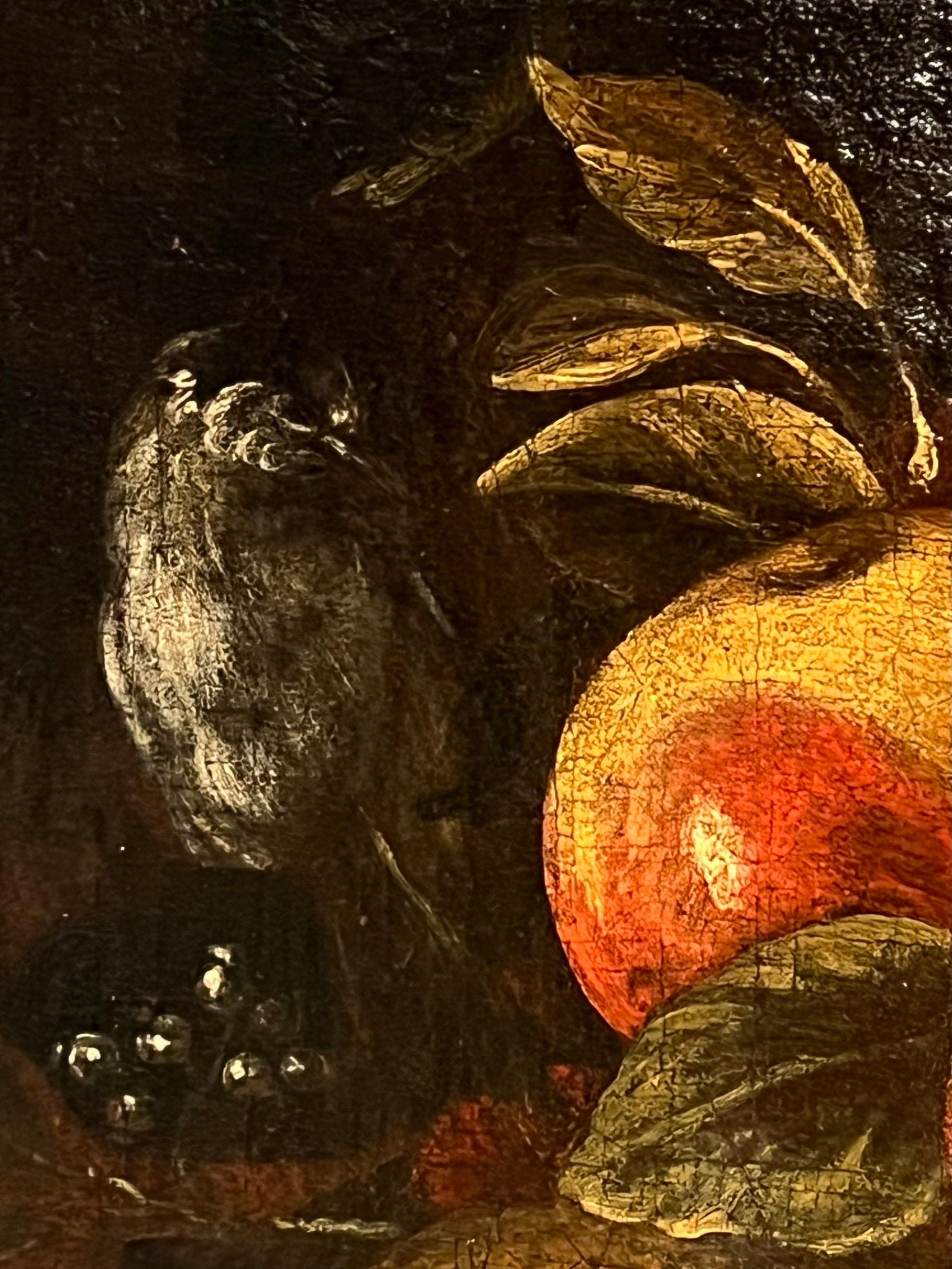 Birds of freedom in a fruit garland - Huge 17th century Oil - Royal Provenance 5