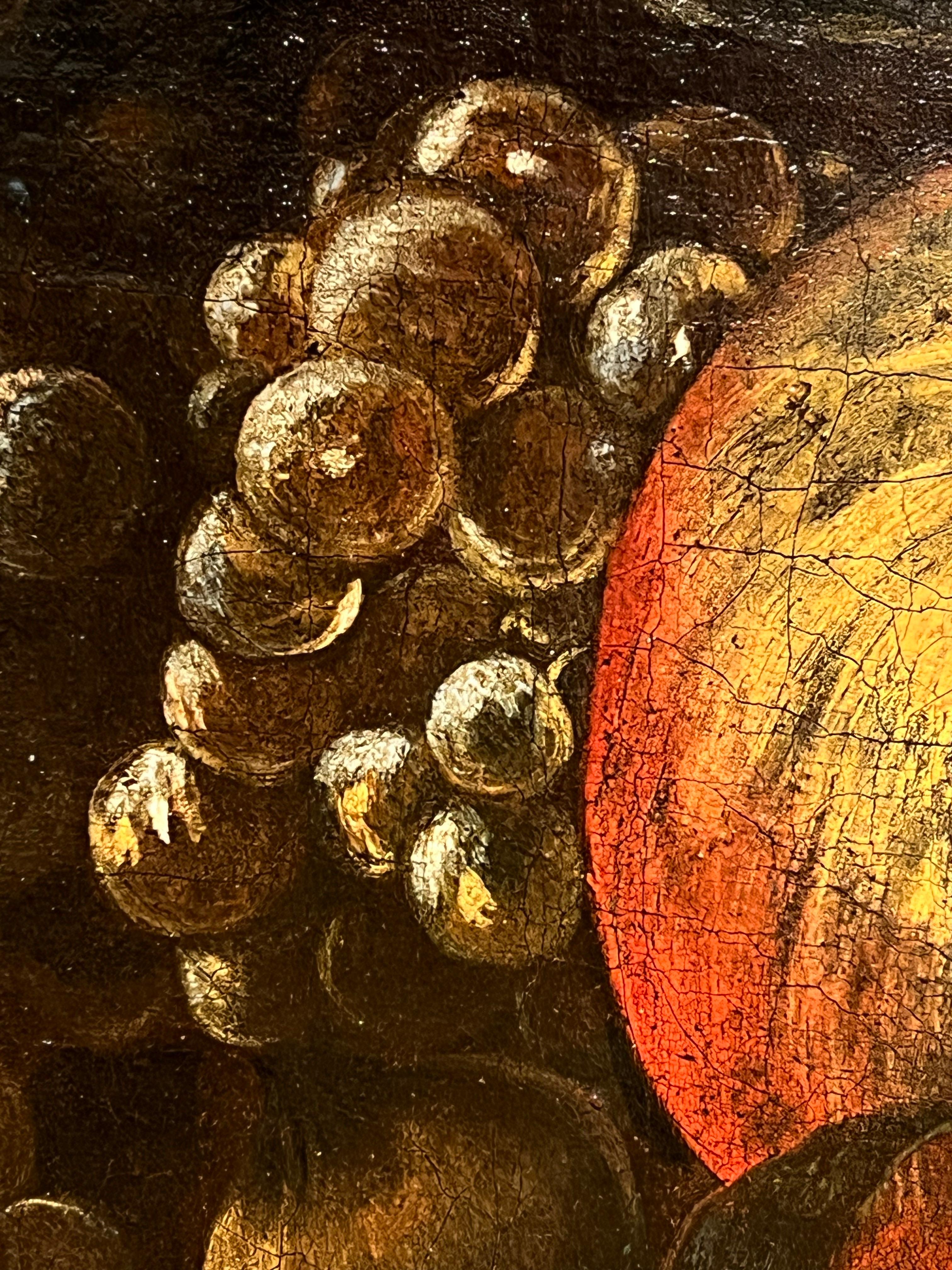 Birds of freedom in a fruit garland - Huge 17th century Oil - Royal Provenance 2