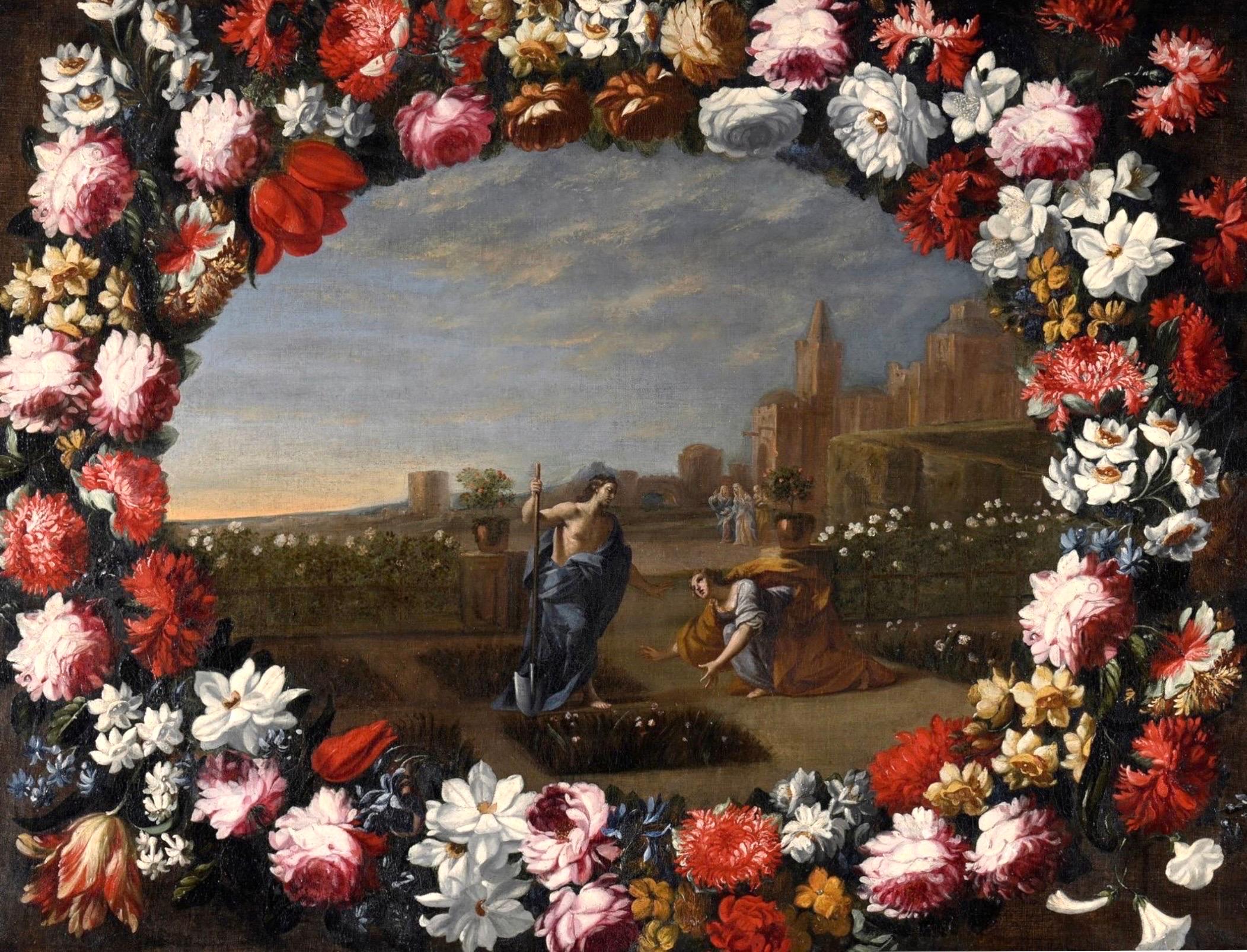 Landscape Painting Pier Francesco Cittadini - Grand maître italien du 17ème siècle - Noli me tangere - Christ dans le jardin