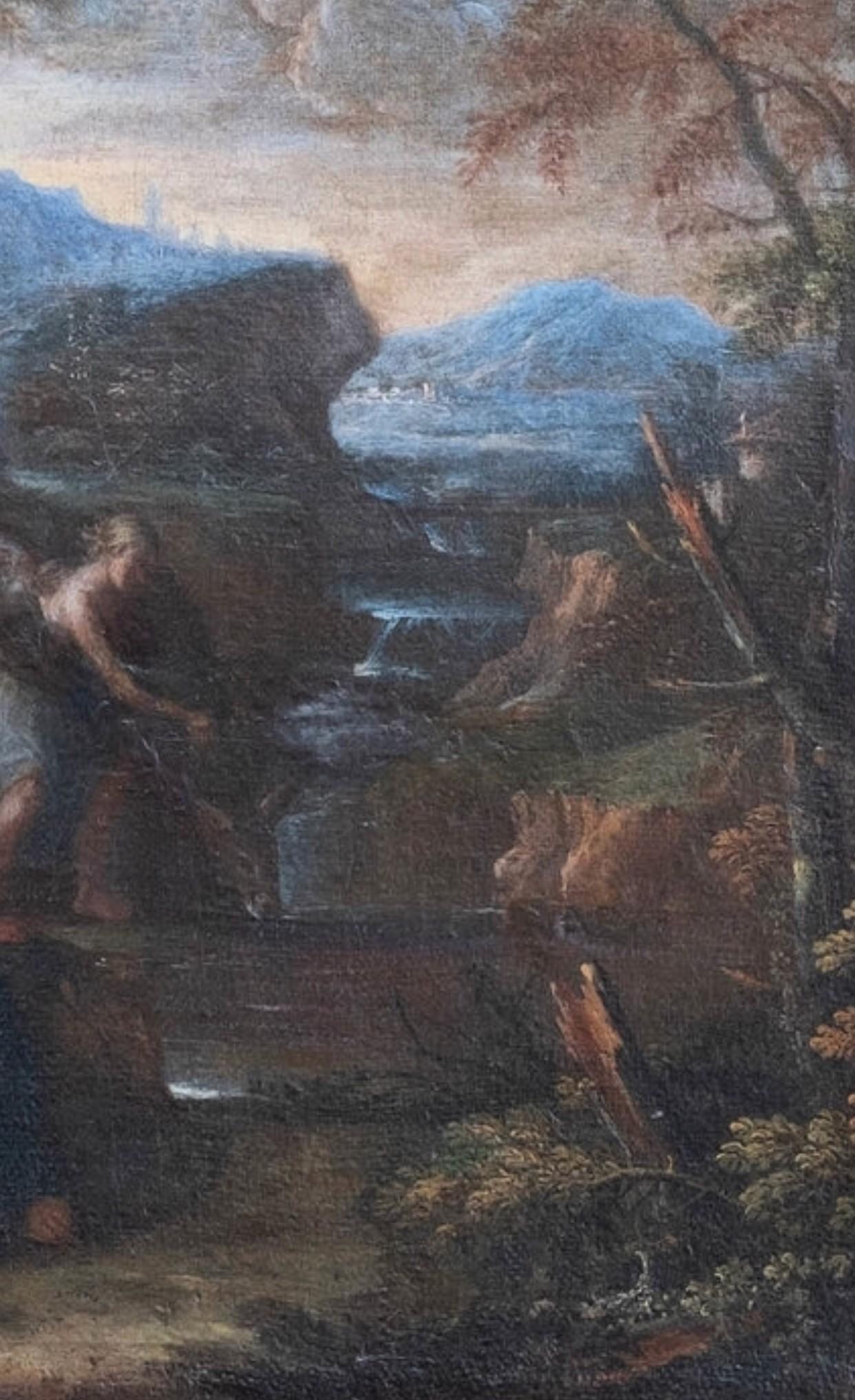 Pier Francesco MOLA, genannt Il TICINESE (1612-1666) zugeschrieben
Rast auf der Flucht nach Ägypten
Öl auf Leinwand
25,5 x 27 Zoll einschließlich Rahmen

Pier Francesco Mola, genannt Il Ticinese (9. Februar 1612 - 13. Mai 1666) war ein italienischer