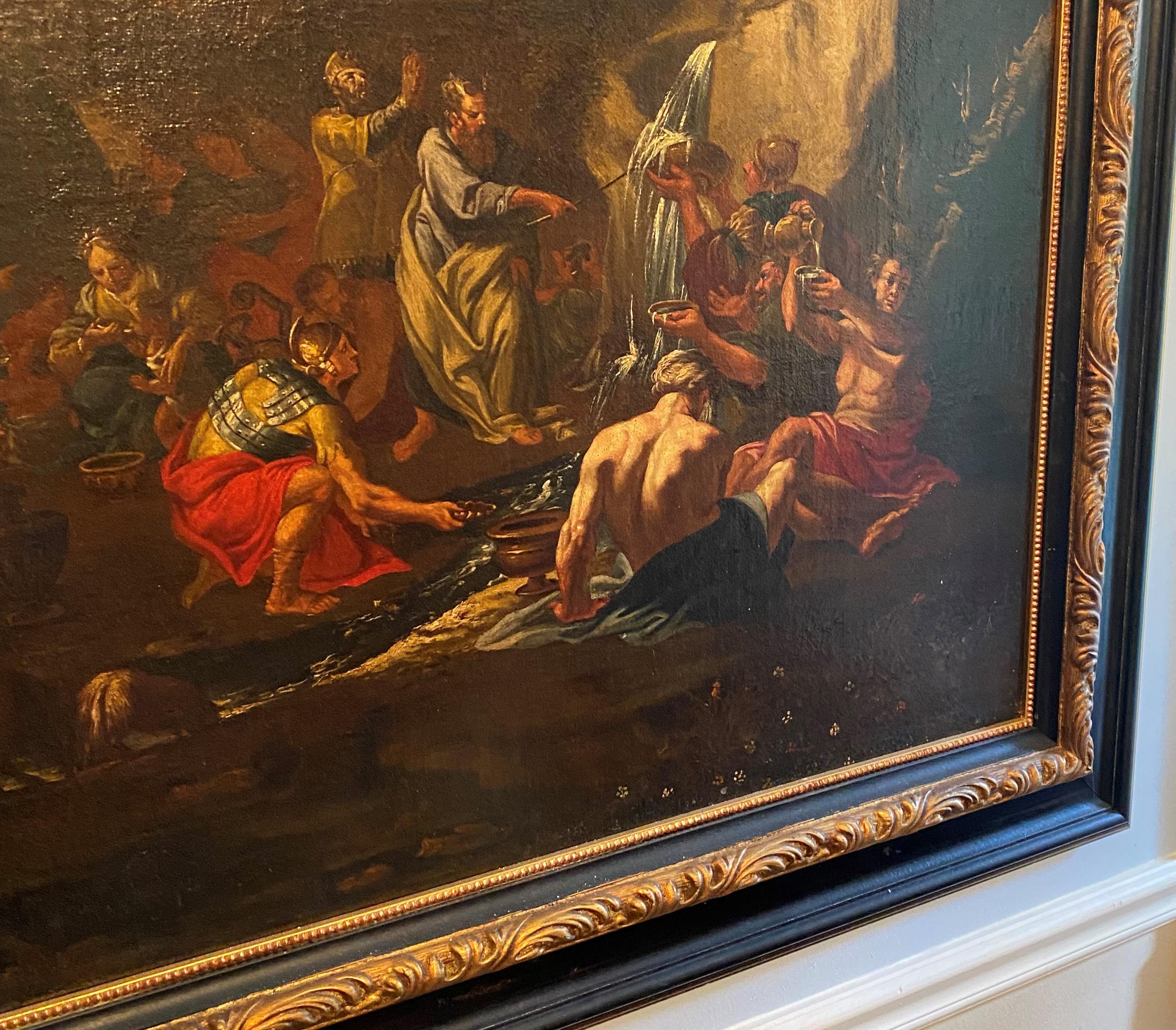 Old Masters Painting of Moses Striking the Rock,  Follower of P. F. Mola 2
