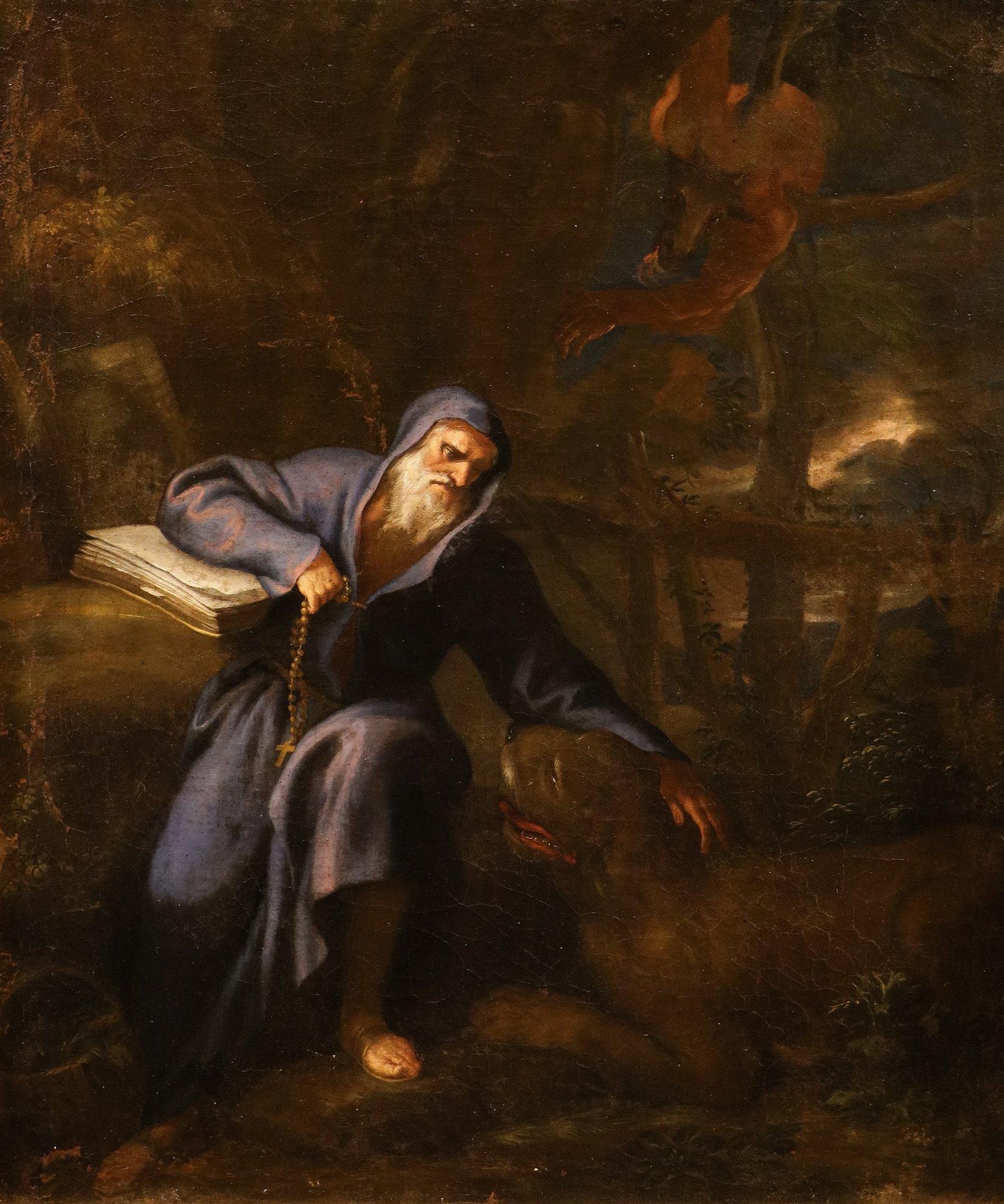 Temptations Of Saint Anthony Mola Paint 17th Century Oil on canvas Old master