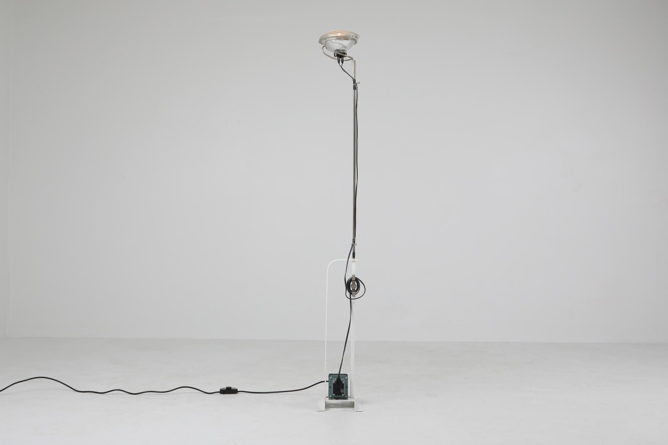 Steel Pier Giacomo and Achille Castiglioni Toio Floor Lamp for Flos