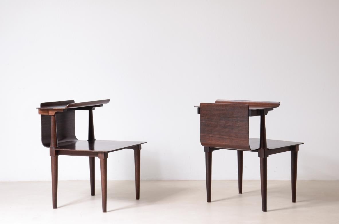 Italiano Pier Giacomo e Achille Castiglioni  Elegante coppia di tavolini da salotto