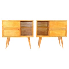Pier Giulio Magistretti Italian Pair of Mid-Century Bed Side Table or Cabinets