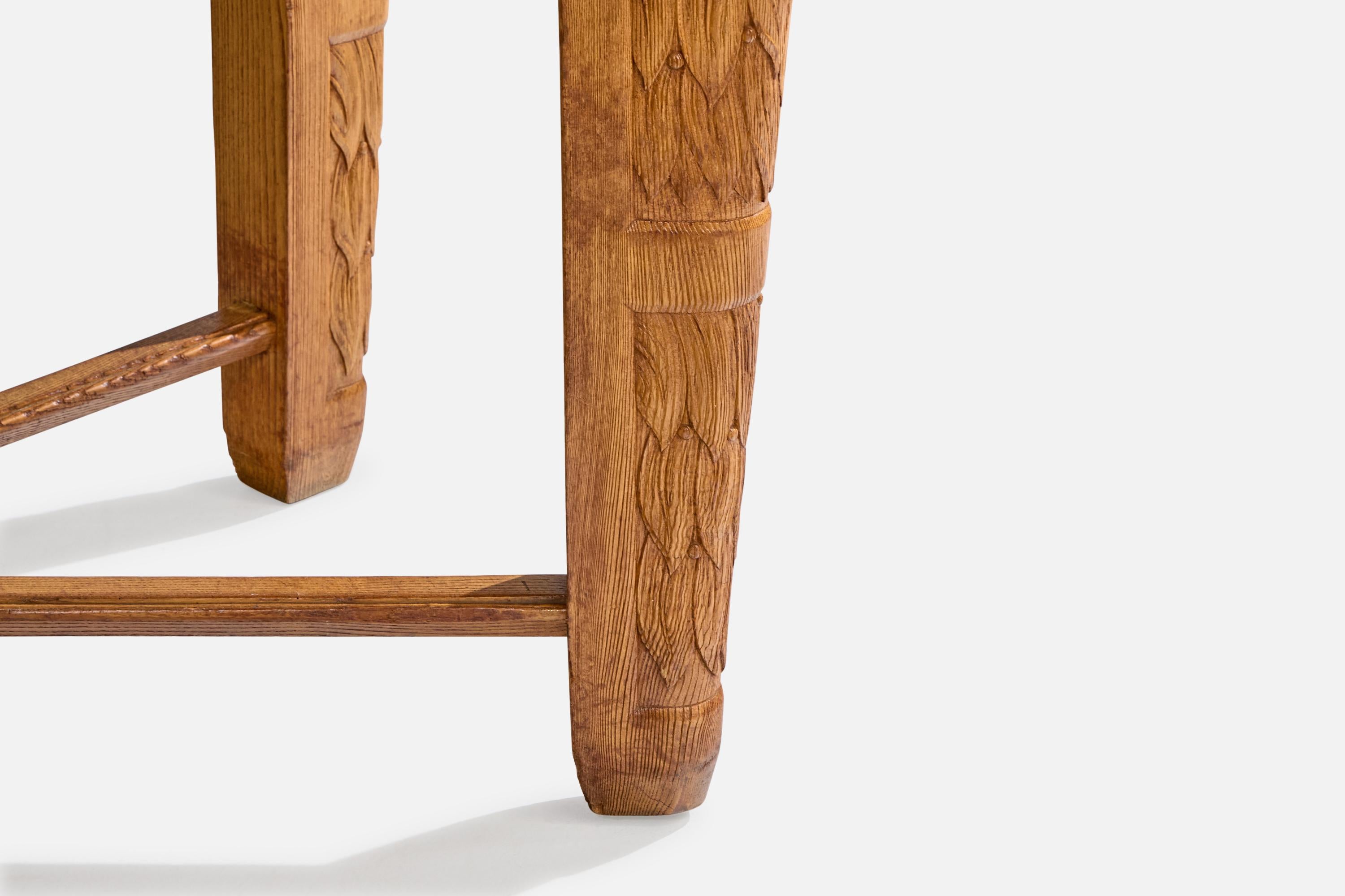 Attribuzione Pier Luigi Colli, Tavolo da centro, Oak, Italia, anni '40 in vendita 6