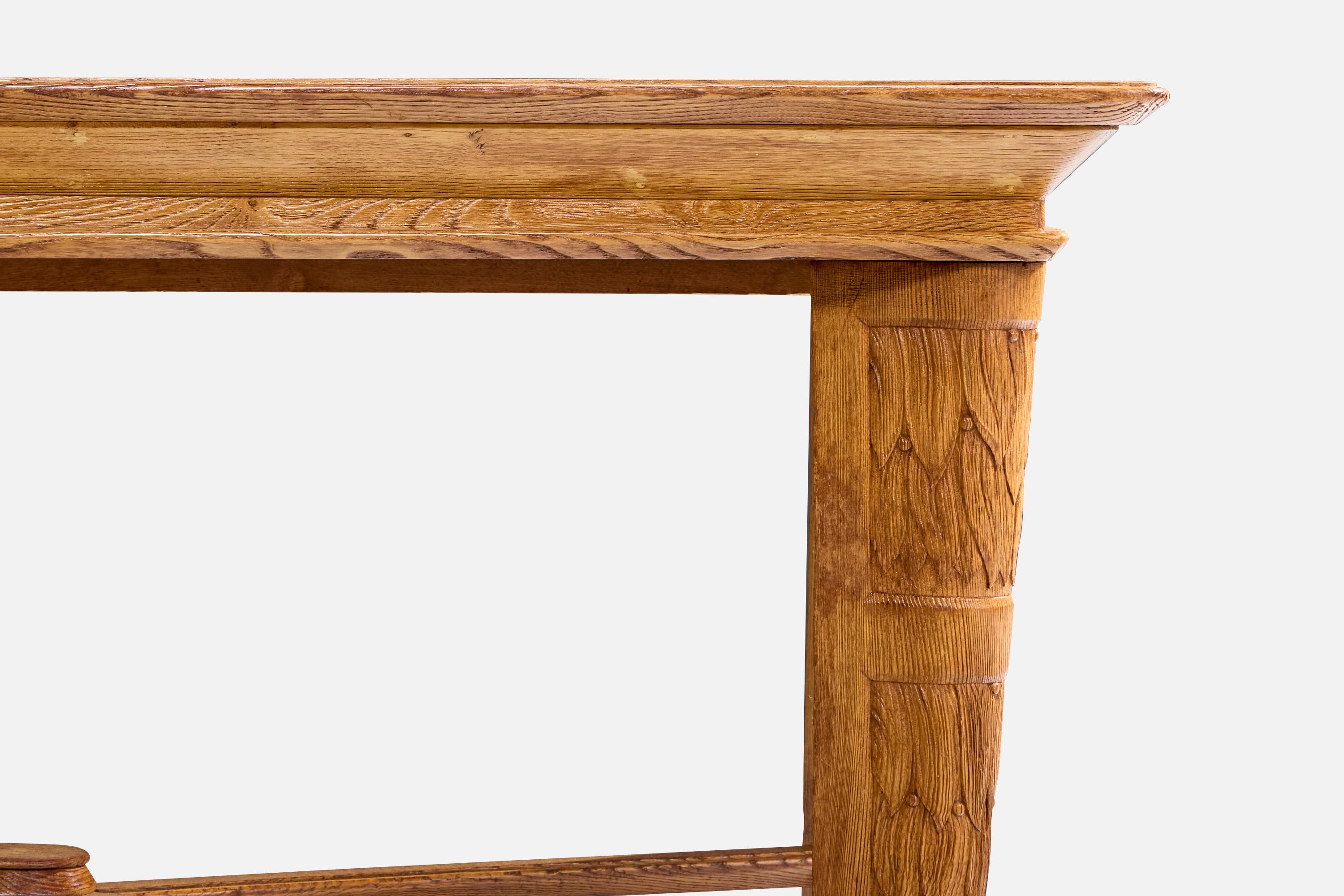 Attribuzione Pier Luigi Colli, Tavolo da centro, Oak, Italia, anni '40 in vendita 3