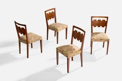 Pier Luigi Colli, Sedie da sala da pranzo, Noce, Fabrice, Italia, anni '50