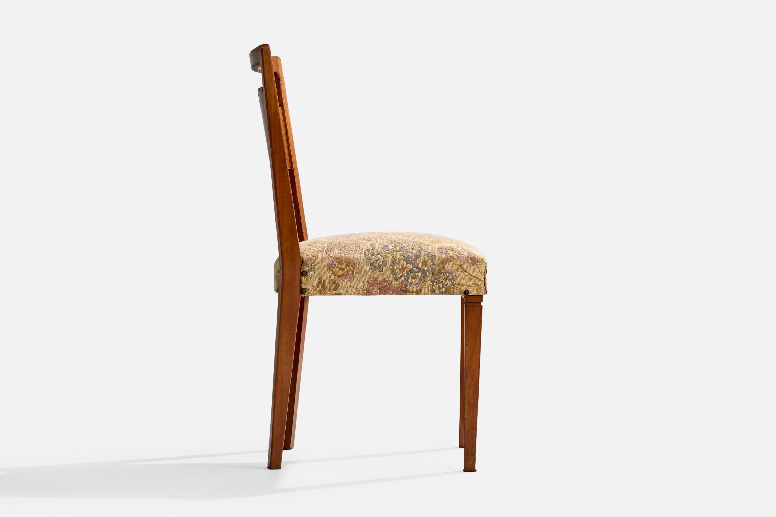 Pier Luigi Colli, Sillas de comedor, Nogal, Tela, Italia, Años 50 en venta 2