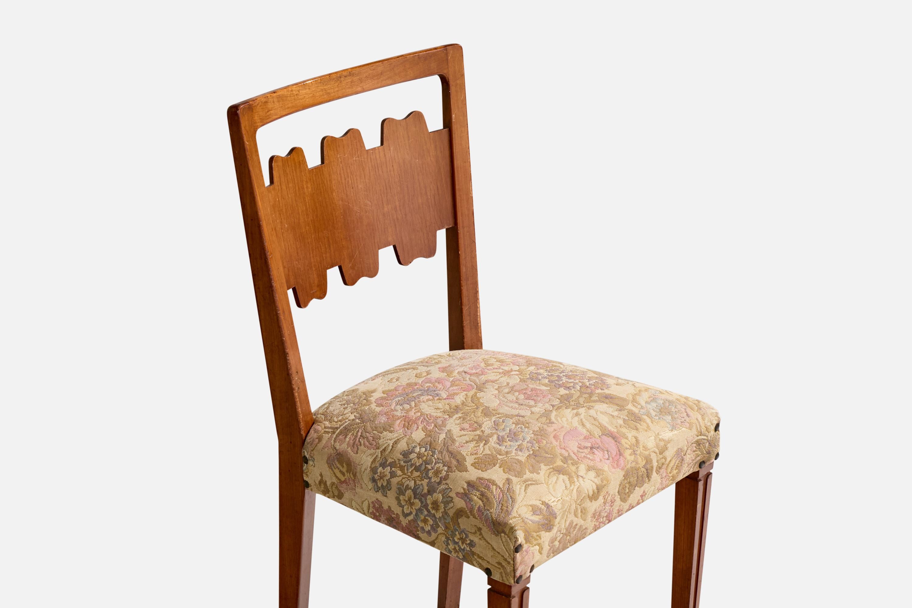 Pier Luigi Colli, Sillas de comedor, Nogal, Tela, Italia, Años 50 en venta 3