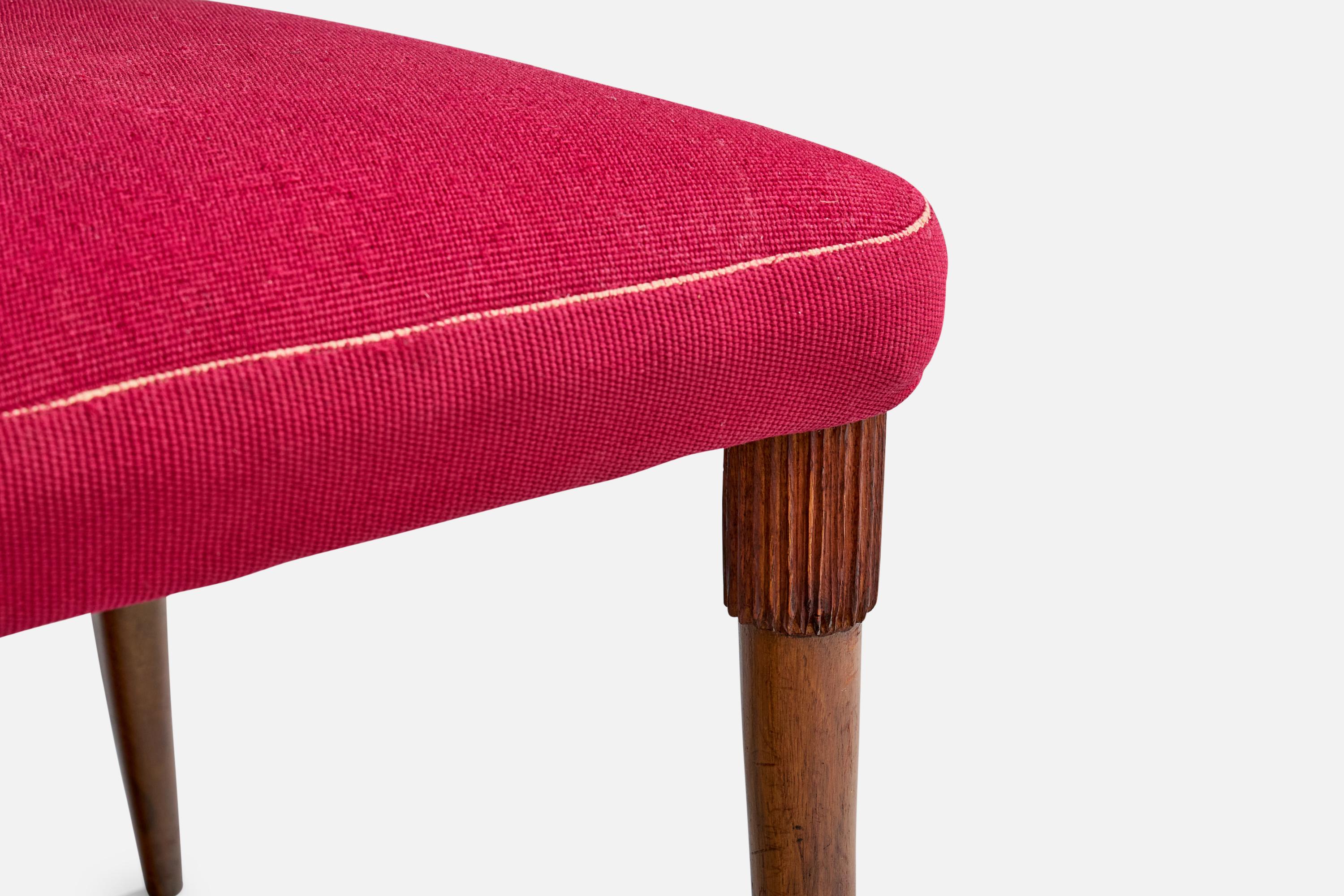 Pier Luigi Colli, chaises de salle à manger, Wood, tissu, Italie, années 1950 en vente 8