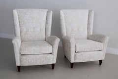 Pier Luigi Colli Italian Midcentury Bergère Armchairs with Original Label, 1950s