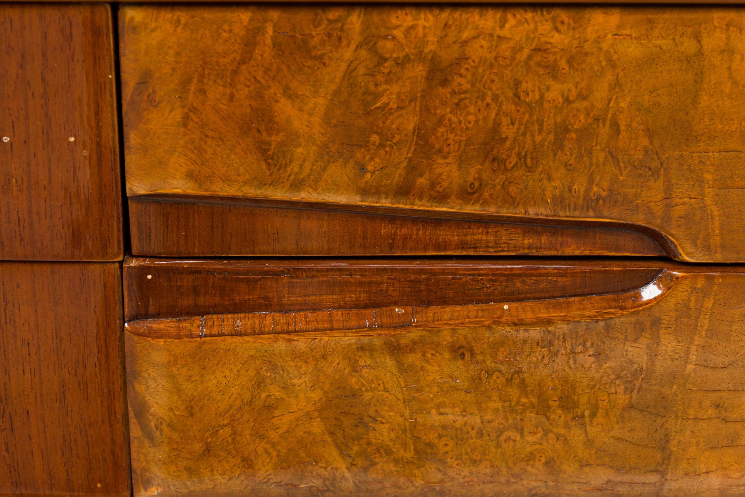 Pier Luigi Colli Italian Mid-Century Wood and Green Glass Buffet / Console For Sale 9