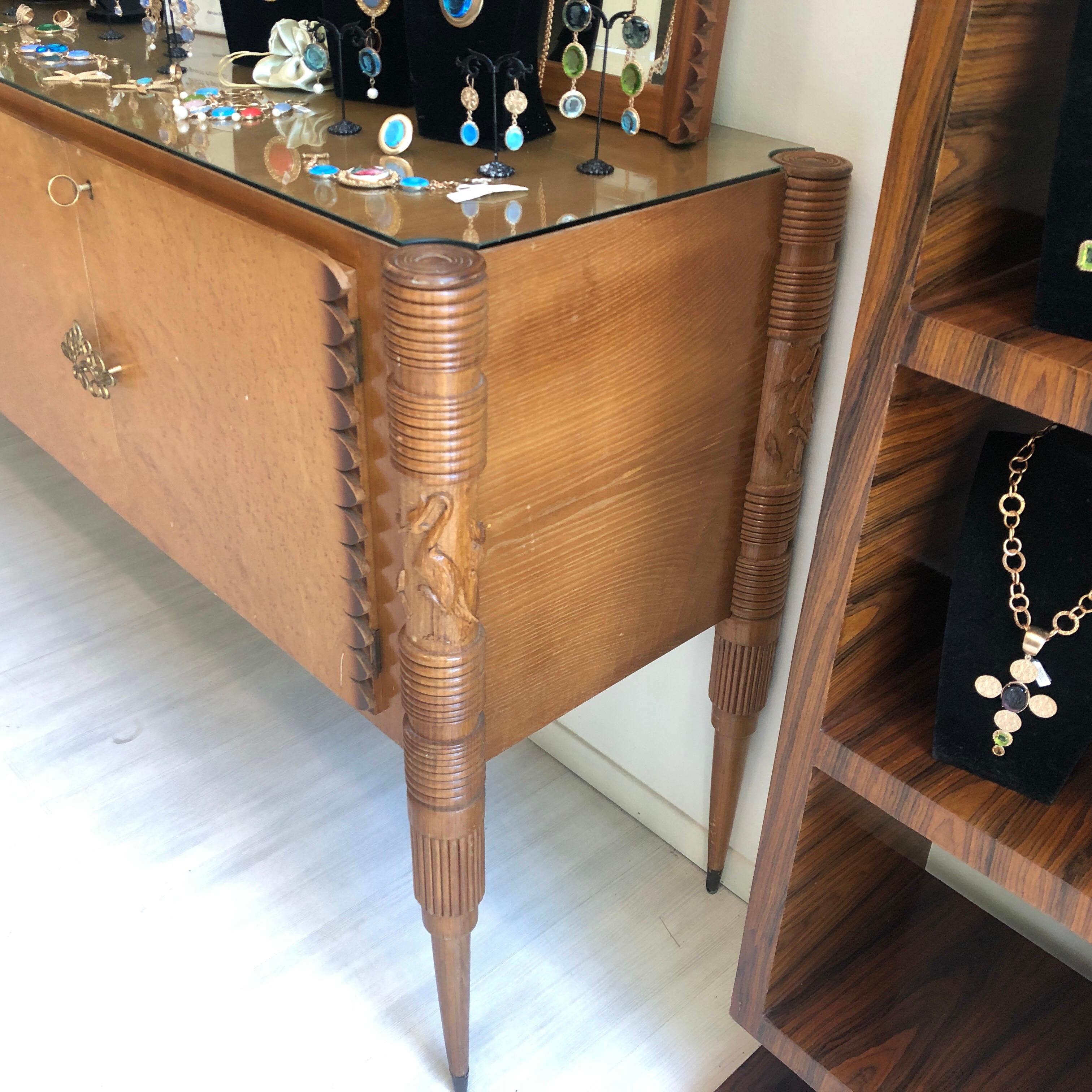 1950s Pier Luigi Colli Mid-Century Modern Maple Wood Italian Sideboard 2