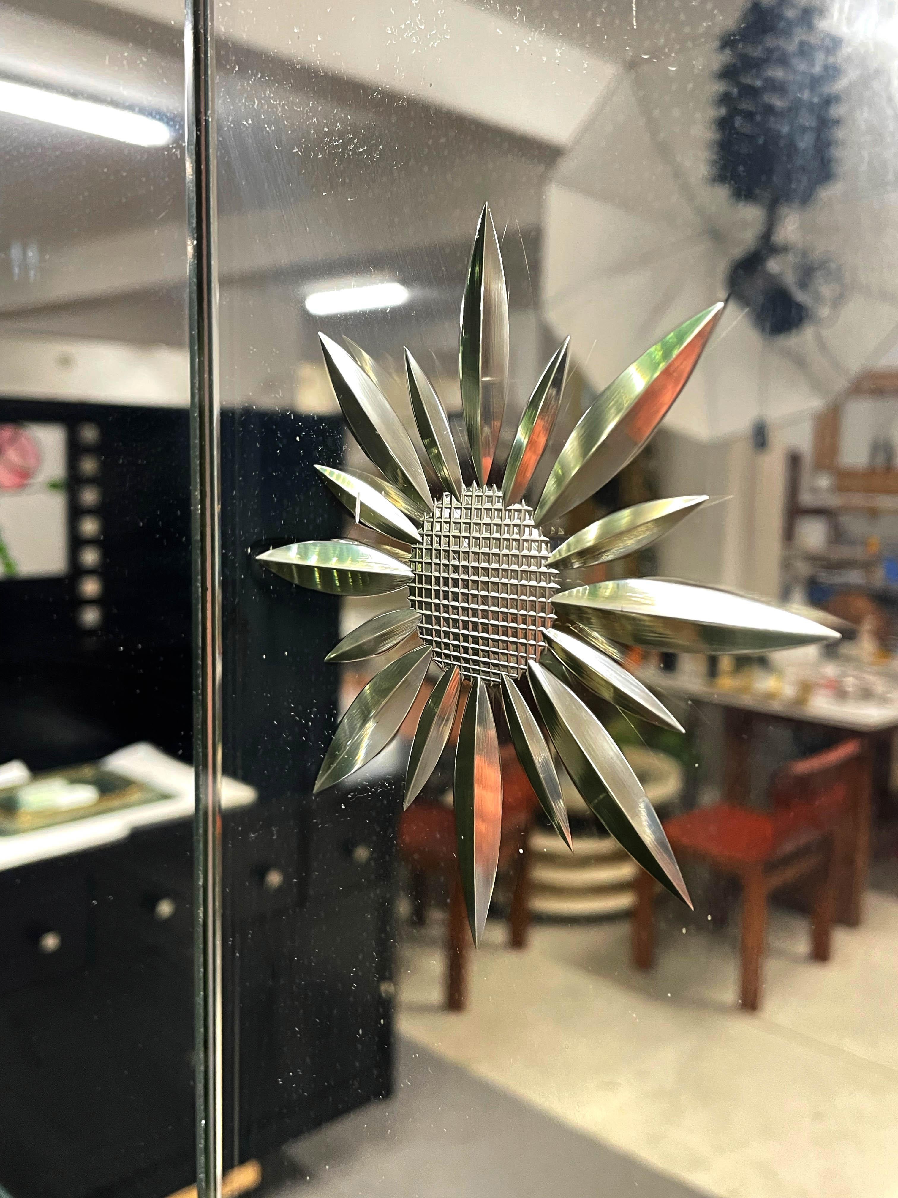 Pier Luigi Colli Specchio italiano moderno di metà secolo con console per Cristal Arte in vendita 2