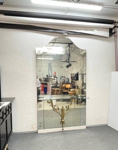 Pier Luigi Colli Italienischer Spiegel mit Konsole aus der Mitte des Jahrhunderts für Cristal Art