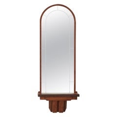 Pier Luigi Colli Mirror with Briar Wood Console