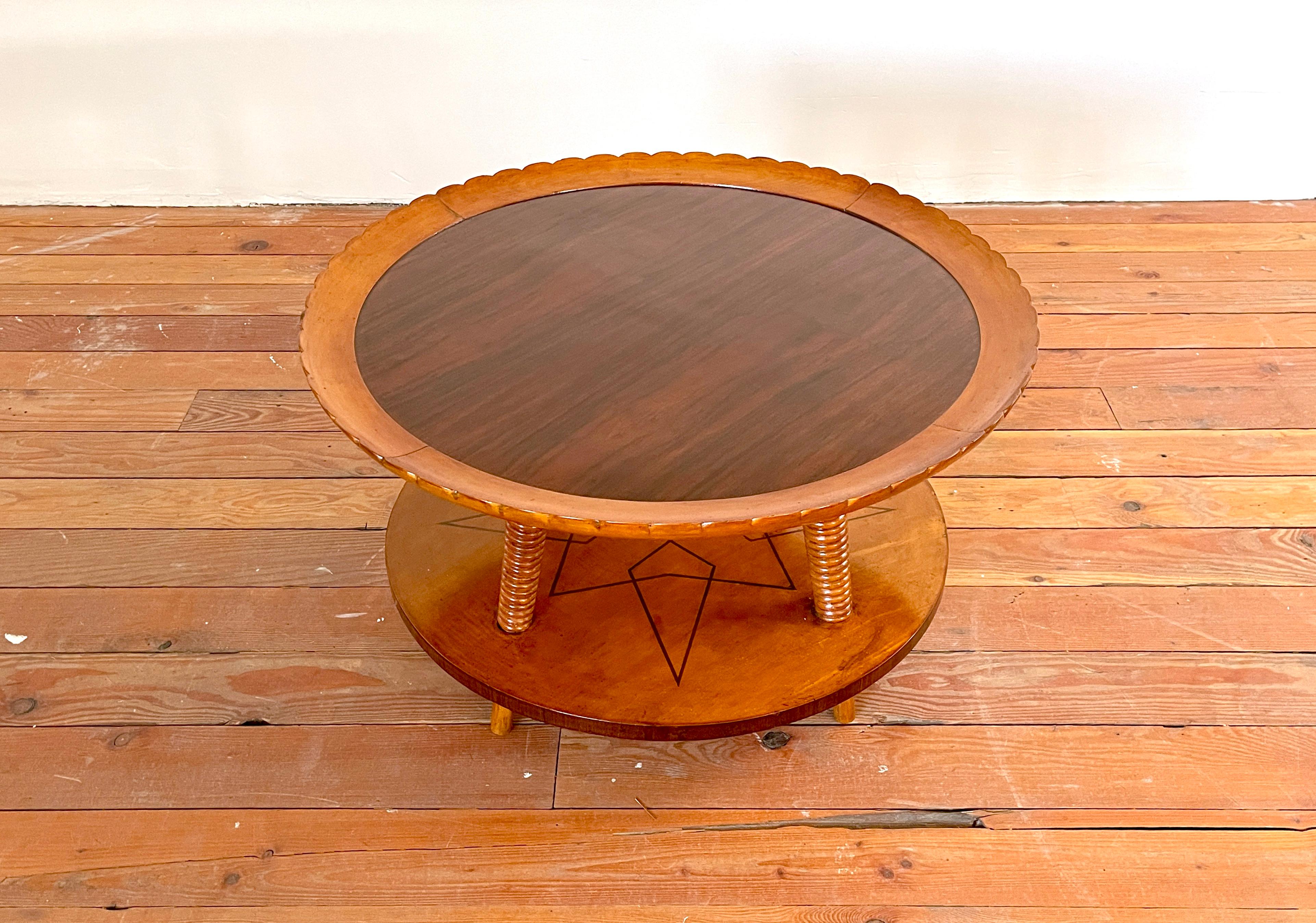 scalloped coffee table