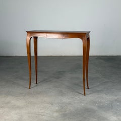 Pier Luigi Colli Walnut Console Table with Hidden Drawer, Italy, 1950s