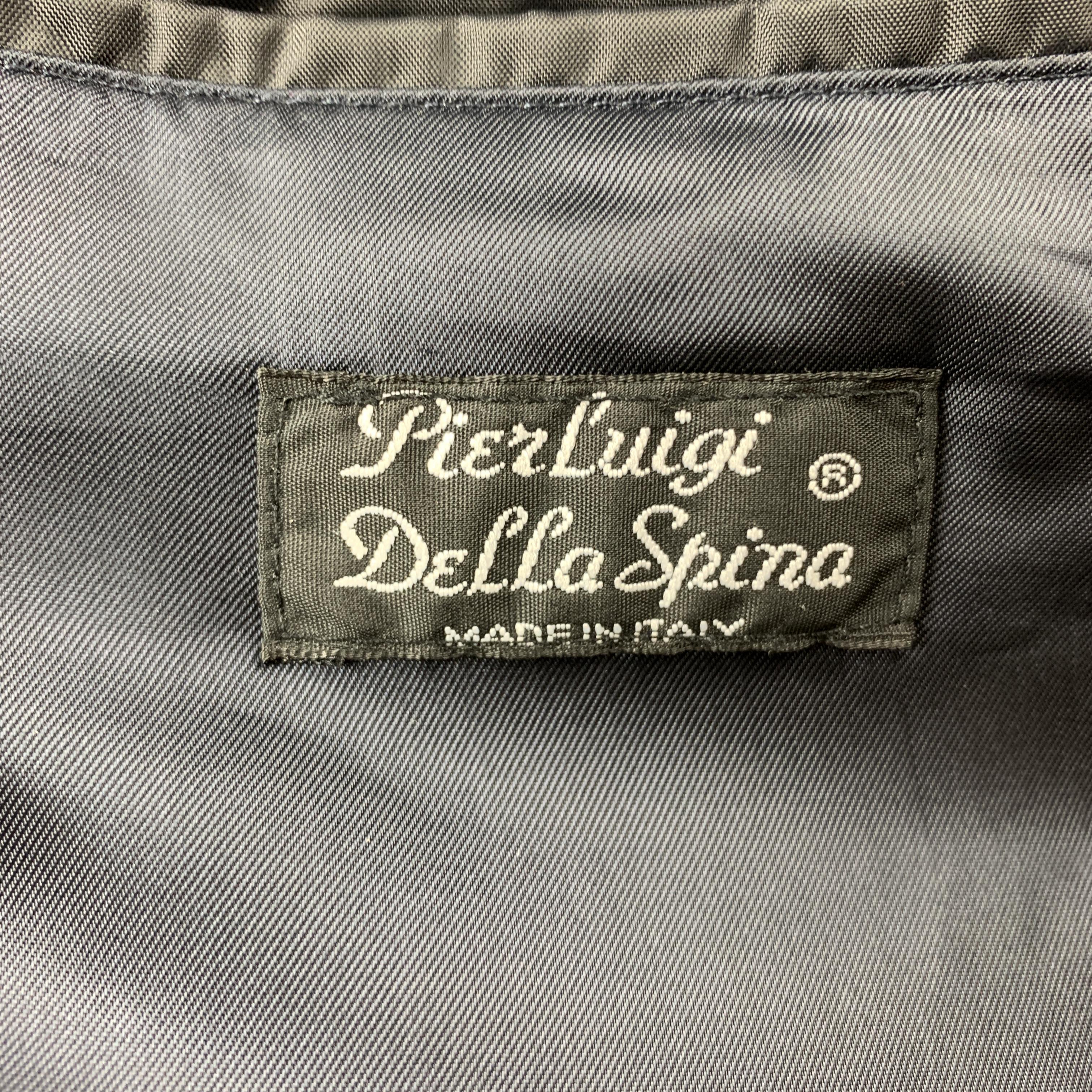 PIER LUIGI DELLA SPINA Chest Size S Navy Solid Cashmere Zip Up Jacket In Excellent Condition In San Francisco, CA