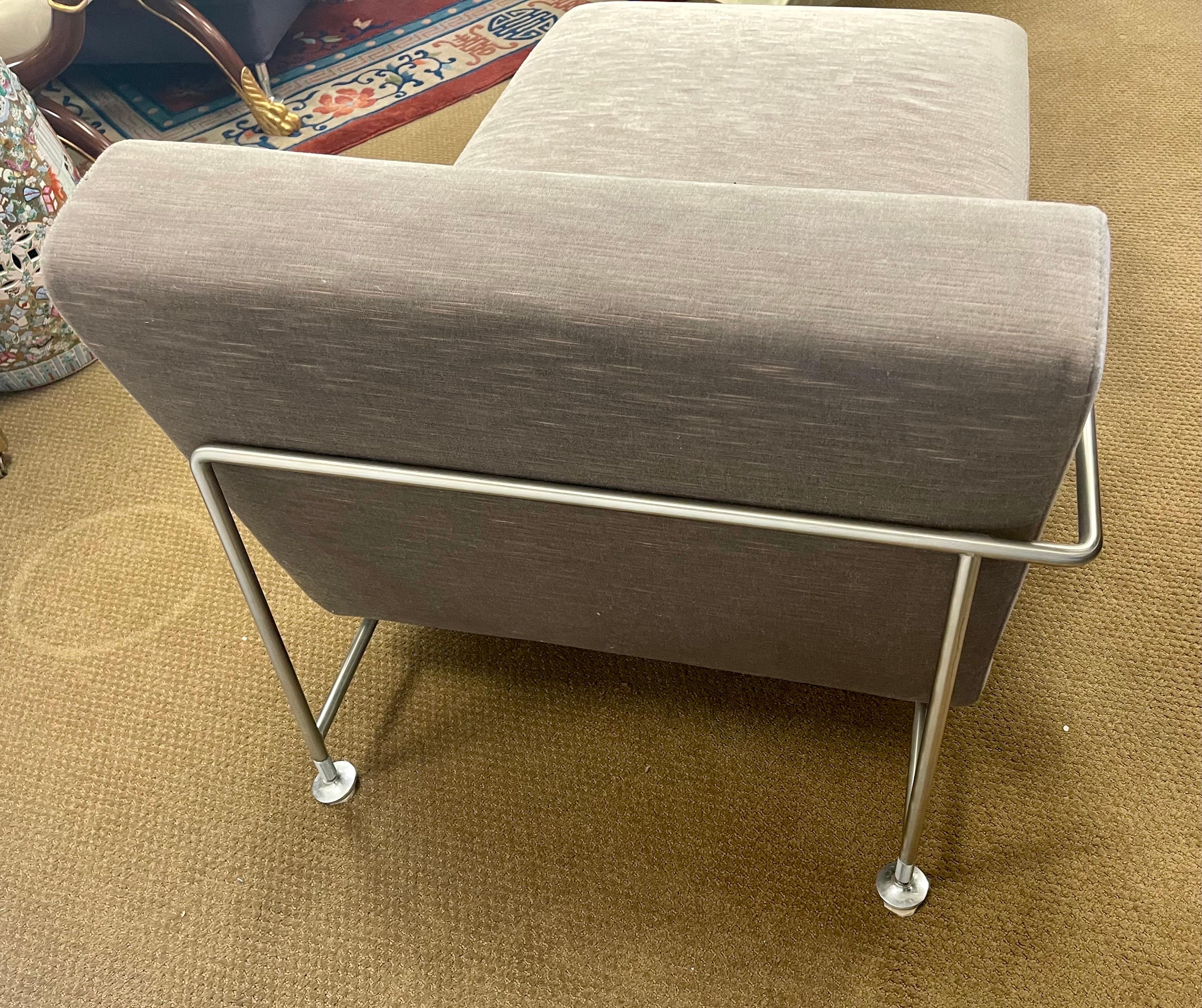 Pier Luigi Frighetto Signed Chaise Sofa Mid Century Style Made in Italy 3
