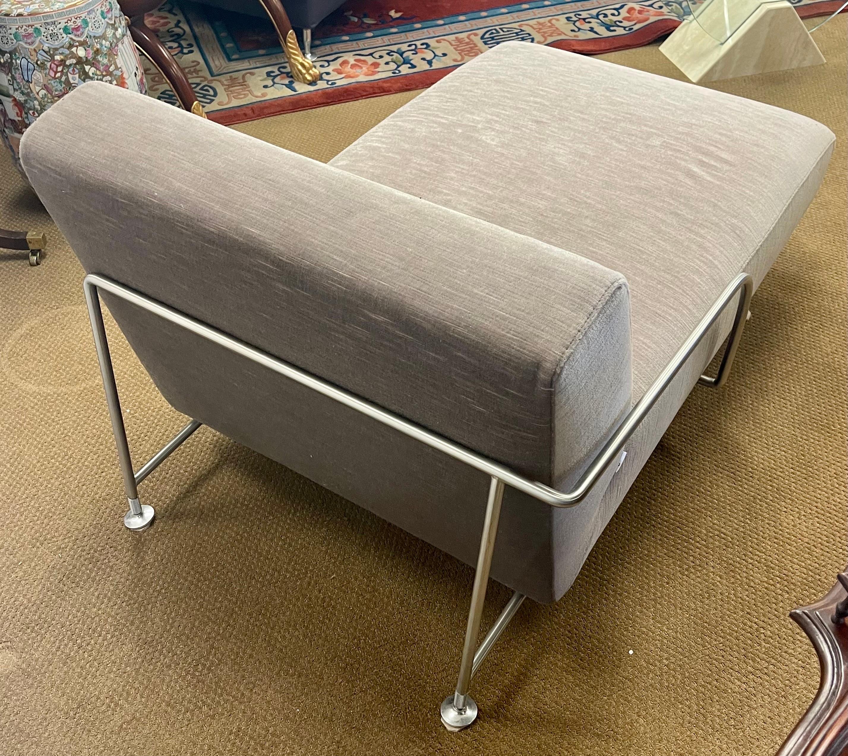 Pier Luigi Frighetto Signed Chaise Sofa Mid Century Style Made in Italy 4