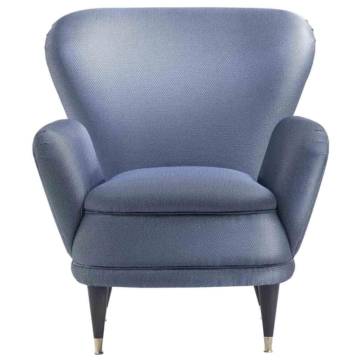 Piera Blue Armchair by Fratelli Boffi For Sale
