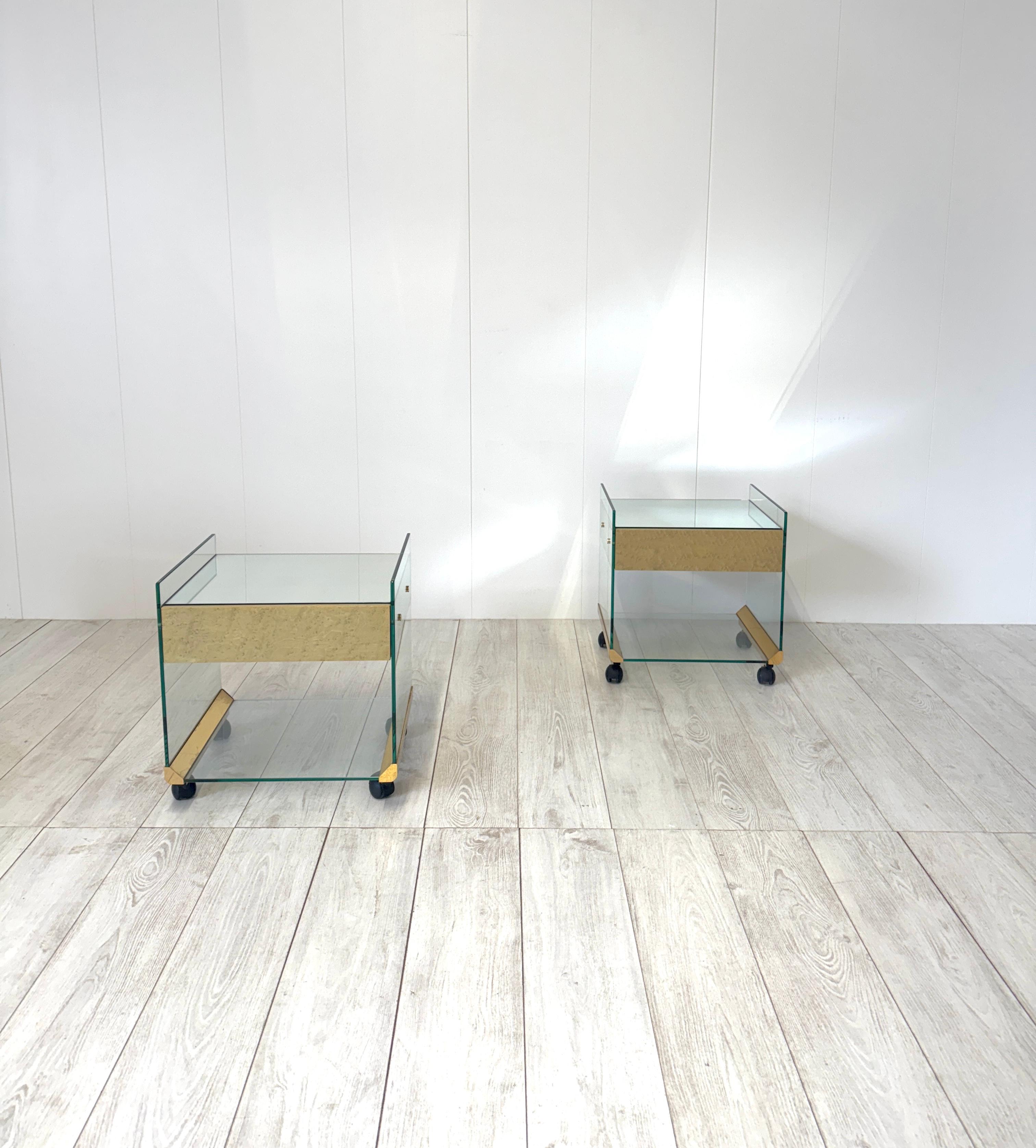italien Pierangelo Gallotti, Paire de tables de chevet, prod. Gallotti & Radice, 1970 en vente