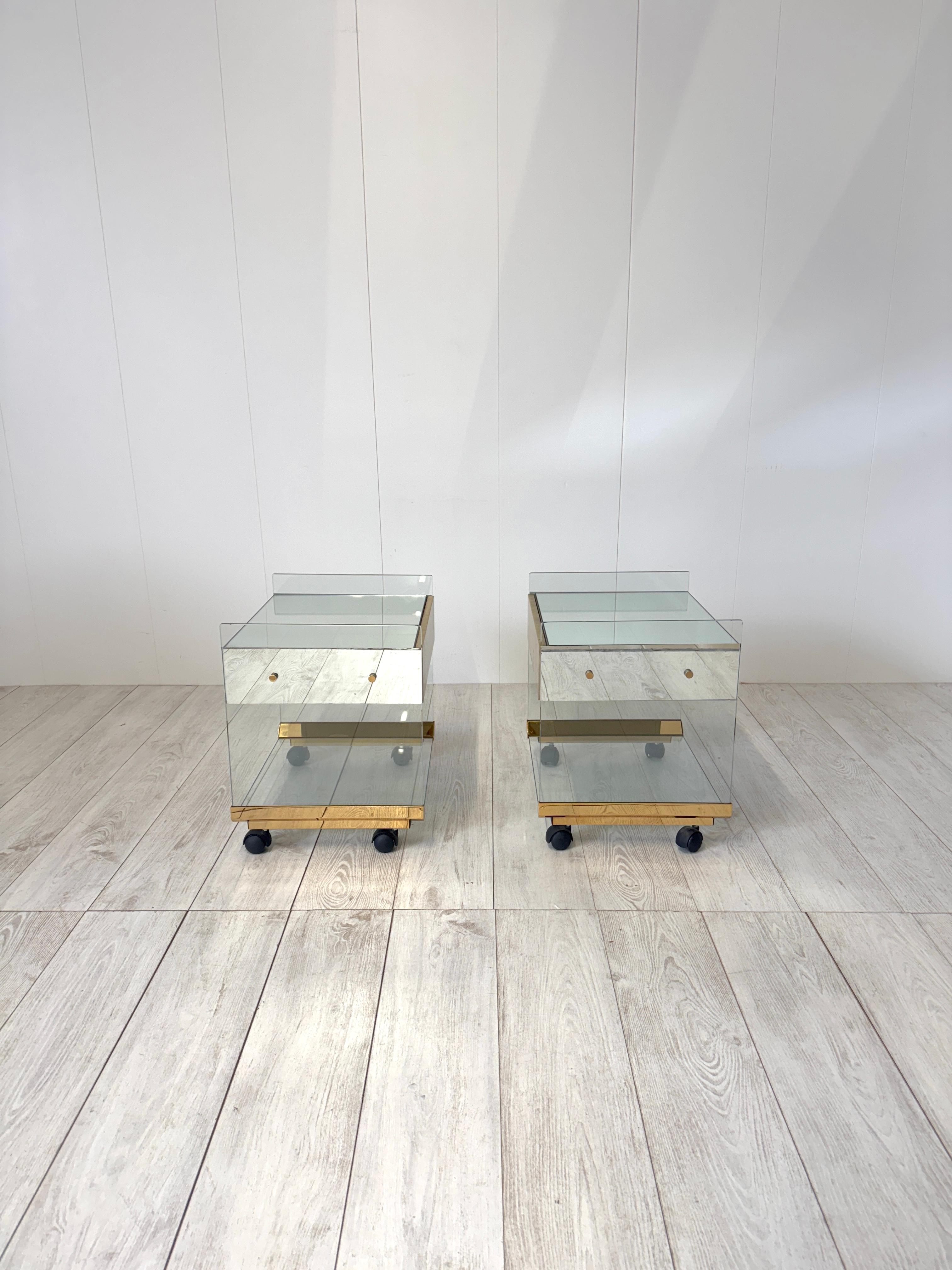 Pierangelo Gallotti, Paire de tables de chevet, prod. Gallotti & Radice, 1970 Bon état - En vente à Rivoli, IT