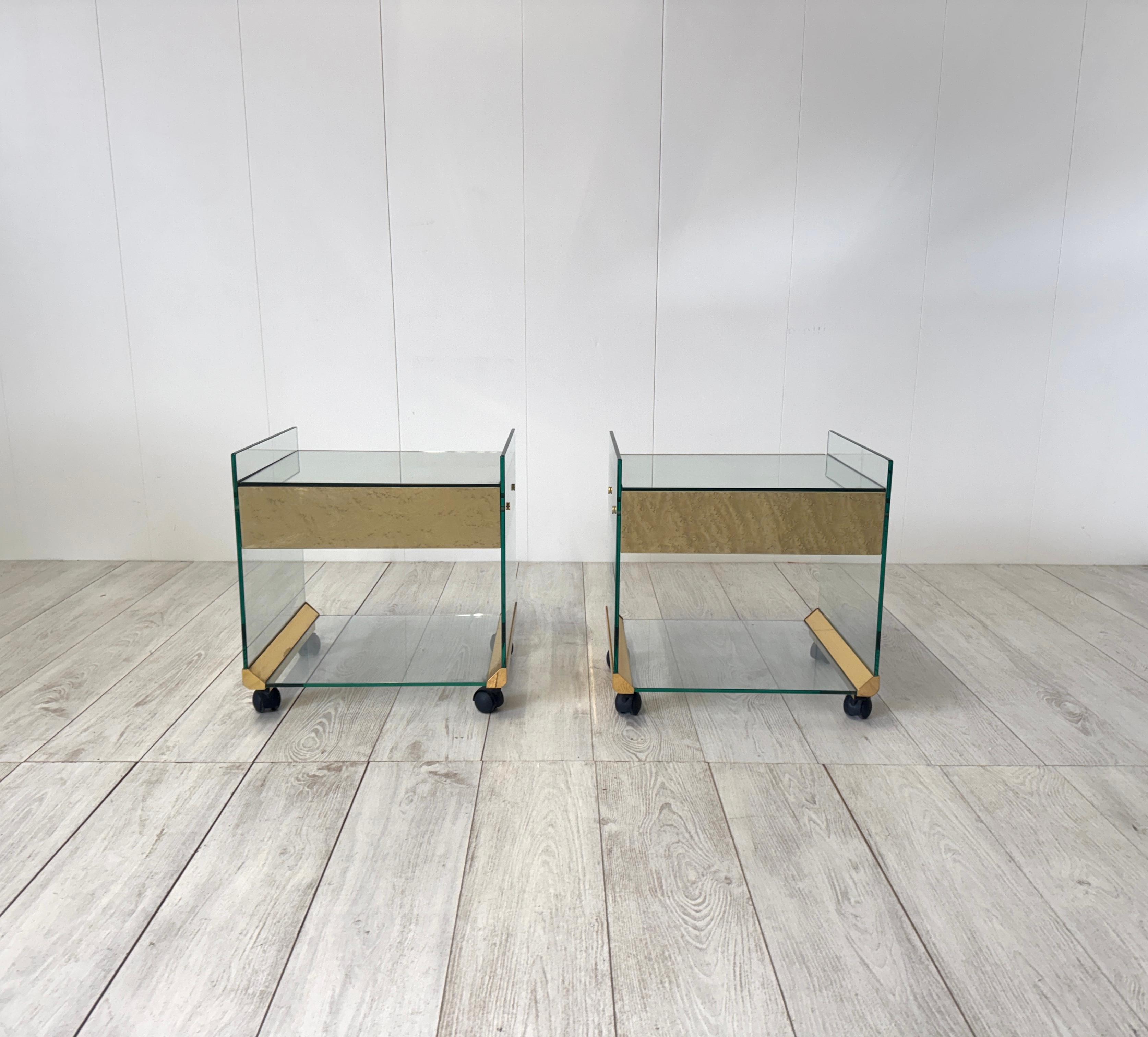 Pierangelo Gallotti, Paire de tables de chevet, prod. Gallotti & Radice, 1970 en vente 1