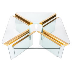 Pierangelo Galotti Modern Brass Nesting Tables, 4